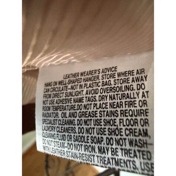 Vtg Claude Lamont Lightweight 100% Brown Leather Zip Jacket Coat Large Braided - Picture 4 of 7